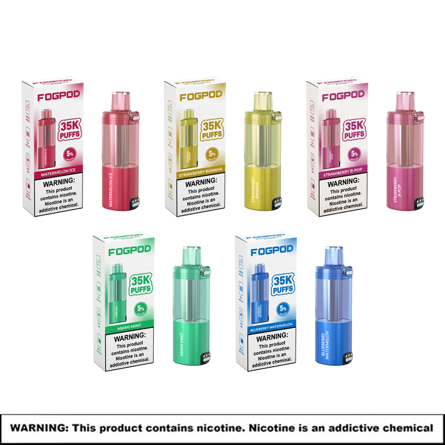 FOGPOD 35K Disposables | 5% Nicotine | 35000 Puffs | 5 Count Display product image